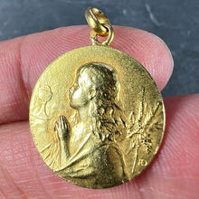 Load image into Gallery viewer, French 18K Yellow Gold Rasumny Wine and Wheat Harvest Charm Pendant
