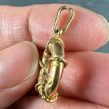 Load image into Gallery viewer, SOS Life Preserver 18K Yellow Gold Charm Pendant
