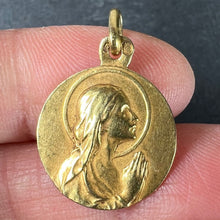 Load image into Gallery viewer, Antique French 18K Yellow Gold Virgin Mary Religious Pendant Medal
