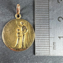 Load image into Gallery viewer, Antique French Ovide Yencesse Angel 18 Karat Yellow Gold Medal Pendant
