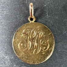 Load image into Gallery viewer, Antique French Ovide Yencesse Angel 18 Karat Yellow Gold Medal Pendant
