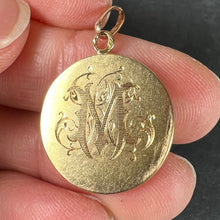 Load image into Gallery viewer, Antique French Ovide Yencesse Angel 18 Karat Yellow Gold Medal Pendant
