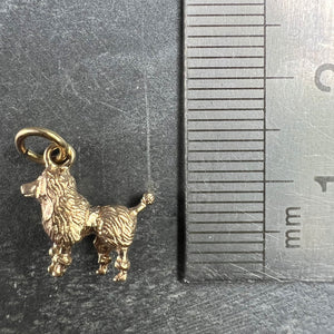 9K Yellow Gold Poodle Dog Charm Pendant