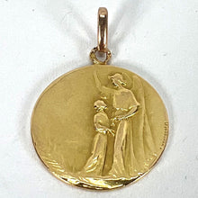 Load image into Gallery viewer, Antique French Ovide Yencesse Angel 18 Karat Yellow Gold Medal Pendant
