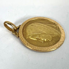 Load image into Gallery viewer, Vintage French 18K Yellow Gold Virgin Mary Religious Pendant Medal
