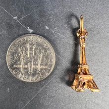 Load image into Gallery viewer, Vintage Eiffel Tower Paris Yellow Gold Plated Charm Pendant

