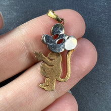 Load image into Gallery viewer, Vintage Mouse Yellow Gold Plated Charm Pendant
