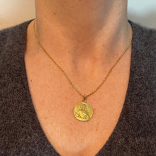 Load image into Gallery viewer, Dropsy Sacred Heart Virgin Mary Madonna Carmeli 18K Yellow Gold Medal Pendant

