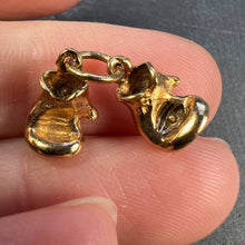 Load image into Gallery viewer, Vintage Boxing Gloves Yellow Gold Plated Charm Pendant
