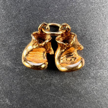 Load image into Gallery viewer, Vintage Boxing Gloves Yellow Gold Plated Charm Pendant
