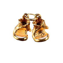 Load image into Gallery viewer, Vintage Boxing Gloves Yellow Gold Plated Charm Pendant
