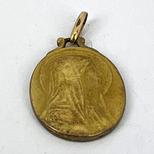 Load image into Gallery viewer, French Tairac Virgin Mary Rolled 18K Yellow Gold Charm Pendant
