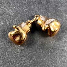 Load image into Gallery viewer, Vintage Boxing Gloves Yellow Gold Plated Charm Pendant
