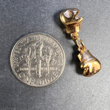Load image into Gallery viewer, Vintage Boxing Gloves Yellow Gold Plated Charm Pendant
