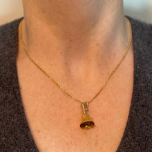 Load image into Gallery viewer, Vintage 9K Yellow Gold Ringing Hand Bell Charm Pendant

