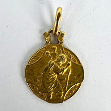 Load image into Gallery viewer, French Zodiac Saint Christopher Triumph of Speed 18K Yellow Gold Charm Pendant
