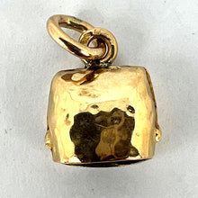 Load image into Gallery viewer, French 18K Yellow Gold Hammered Cow Bell Charm Pendant
