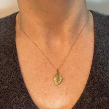 Load image into Gallery viewer, Vintage 9K Yellow Gold Leaf Nature Charm Pendant
