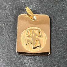 Load image into Gallery viewer, French Libra Starsign Zodiac 18K Yellow Gold Charm Medal Pendant
