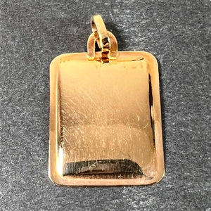 French Gemini Starsign Zodiac 18K Yellow Gold Charm Medal Pendant