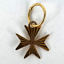 Load image into Gallery viewer, Italian Maltese Cross 18K Yellow Gold Charm Pendant
