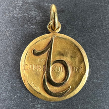 Load image into Gallery viewer, Becker French Zodiac Capricorn Starsign 18K Yellow Gold Charm Pendant
