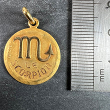 Load image into Gallery viewer, Becker French Zodiac Scorpio Starsign 18K Yellow Gold Charm Pendant
