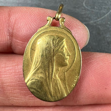 Load image into Gallery viewer, French Tairac Virgin Mary Rolled 18K Yellow Gold Charm Pendant
