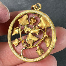 Load image into Gallery viewer, French Ivy Leaves Rolled 18K Yellow Rose White Gold Seed Pearl Charm Pendant
