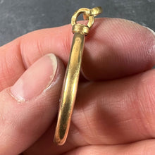 Load image into Gallery viewer, Vintage French Lucky Four Leaf Clover Shamrock 18K Yellow Gold Good Luck Charm Pendant
