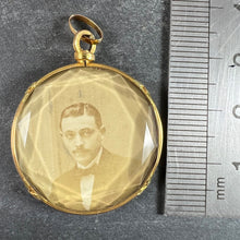 Load image into Gallery viewer, Antique French 18K Yellow Gold Faceted Glass Photo Pendant Locket
