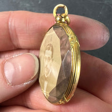 Load image into Gallery viewer, Antique French 18K Yellow Gold Faceted Glass Photo Pendant Locket
