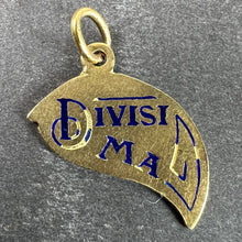Load image into Gallery viewer, Art Deco Divisi Ma Sempre Unite 18K Yellow Gold Enamel Charm Pendant

