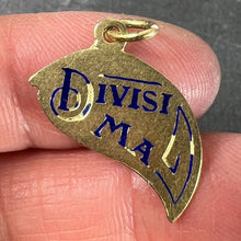 Load image into Gallery viewer, Art Deco Divisi Ma Sempre Unite 18K Yellow Gold Enamel Charm Pendant
