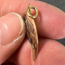 Load image into Gallery viewer, Art Deco Divisi Ma Sempre Unite 18K Yellow Gold Enamel Charm Pendant
