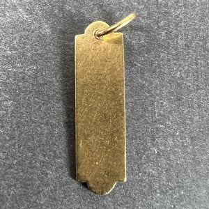 French Art Deco Love Thermometer 18K Yellow Gold Enamel Charm Pendant
