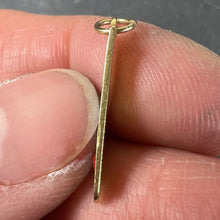 Load image into Gallery viewer, French Art Deco Love Thermometer 18K Yellow Gold Enamel Charm Pendant
