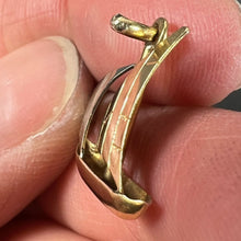 Load image into Gallery viewer, Vintage French 18K Yellow White Gold Sailing Yacht Boat Charm Pendant
