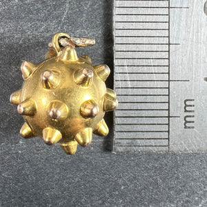 Vintage Deco Sputnik Locket 18K Yellow Gold Charm Pendant