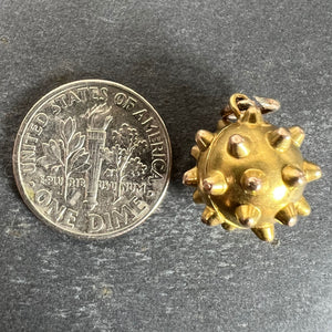 Vintage Deco Sputnik Locket 18K Yellow Gold Charm Pendant