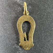 Load image into Gallery viewer, French Art Deco Love Magnet 18K Yellow Gold Enamel Charm Pendant
