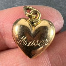 Load image into Gallery viewer, Vintage Italian 18K Yellow Gold Puffy Heart Maser Charm Pendant
