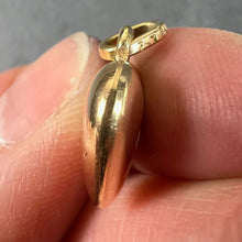 Load image into Gallery viewer, Vintage Italian 18K Yellow Gold Puffy Heart Maser Charm Pendant
