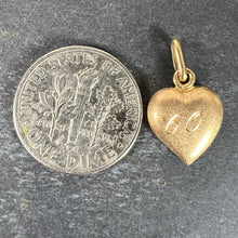 Load image into Gallery viewer, Vintage Italian 18K Yellow Gold Puffy Heart 60 Charm Pendant
