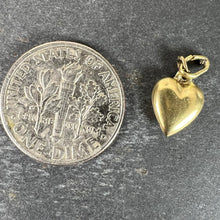 Load image into Gallery viewer, Vintage Small 18K Yellow Gold Puffy Heart Charm Pendant
