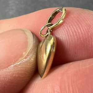 Vintage Small 18K Yellow Gold Puffy Heart Charm Pendant