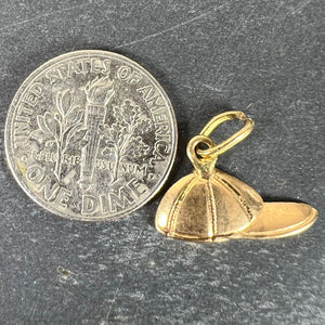 Vintage 18ct Gold Horse Jockey Racing Cap Charm Pendant