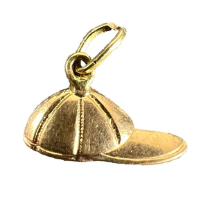 Vintage 18ct Gold Horse Jockey Racing Cap Charm Pendant