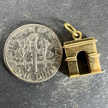 Load image into Gallery viewer, Vintage French Arc de Triomphe 18K Yellow Gold Charm Pendant

