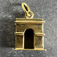 Load image into Gallery viewer, Vintage French Arc de Triomphe 18K Yellow Gold Charm Pendant
